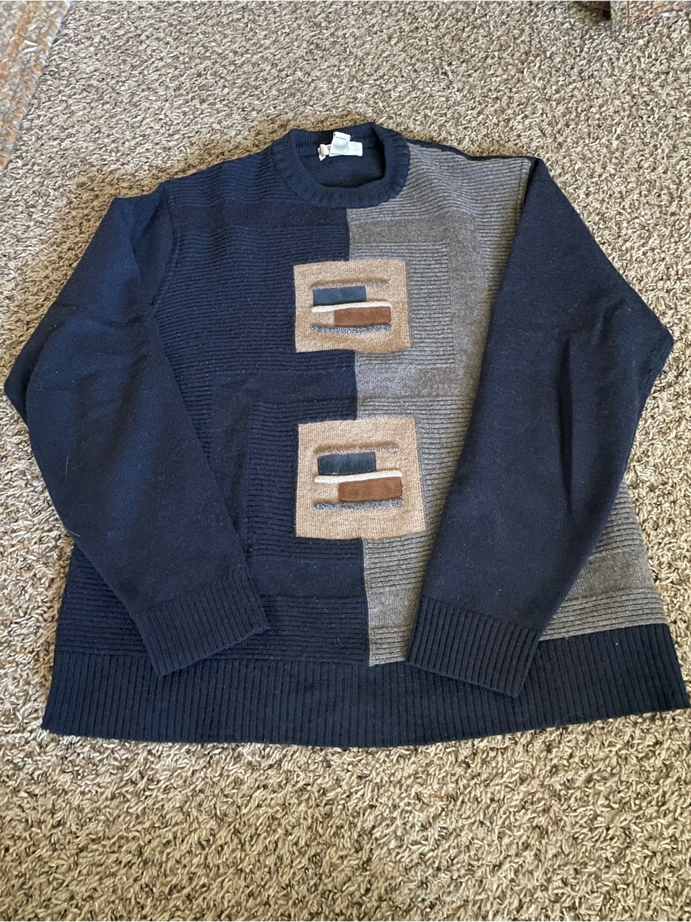 Men’s Turnbury Colorblock Crewneck Wool Sweater